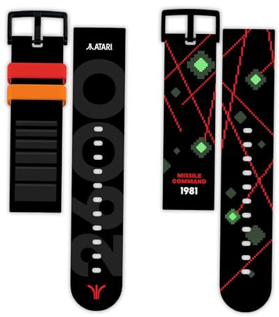 My Play Watch Atari 2600 Missile Command Bonusband, offiziell lizenziert für Retro-Gaming-Smartwatch, kostenlos beim Kauf mit der Atari 2600 Smartwatch