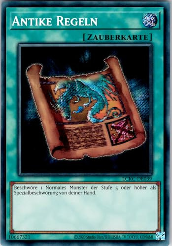 Antike Regeln - LCKC-DE039 - Secret Rare - Deutsch - Yugioh - Legendary Collection Kaiba Mega Pack - mit RC-Fieldcenter