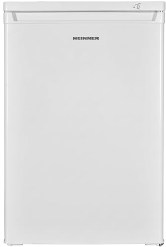 HEINNER Gefrierschrank HFF-HM91E++, 91 L, Energieklasse E, freistehend, mechanische Steuerung, einstellbarer Thermostat, 4 Gefrierfächer, manuelle Abtauung, wechselbare Tür, Weiß