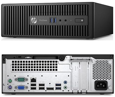 HP ProDesk 400 G3 SFF Desktop Computer PC, Core i5-6500, 8GB RAM, 256 GB SSD, US QWERTY Keyboard, Win11 Pro (Refurbished)
