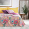 DecoKing 12215 Tagesdecke 170x270 cm rosa violett weiß bunt anthrazit Bettüberwurf zweiseitig colourful pink white violet Steppung Bibi