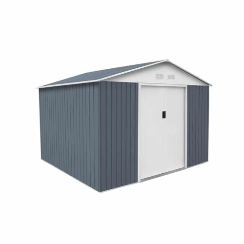 GARDIUN Casetta metallica Bristol 7,74 m² Esterno 321x241x205 cm Acciaio zincato Grigio Antracite