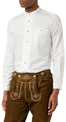 Stockerpoint Men's Leon Trachtenhemden, White, S