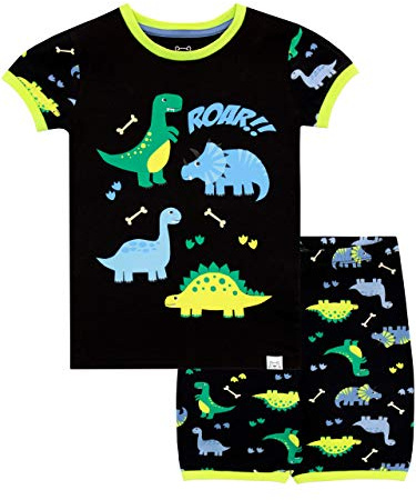 Harry Bear Boys Dinosaur Short Pyjamas Black Age 6 to 7 Years