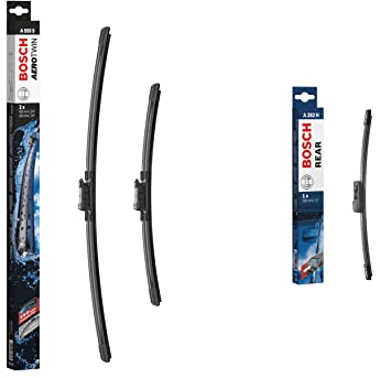 Wischblatt Satz Aerotwin A555S + Bosch A282H Rear Heckscheiben-Wischer