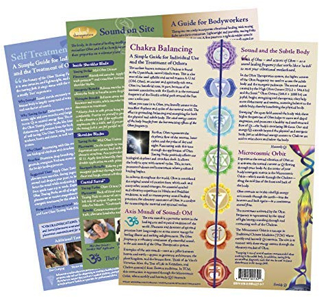 Ohm Therapeutics Tuning Fork Treatment Charts (3) — for Massage Therapy, Energy Practitioners, Chakra Balancing & Sound Therapy