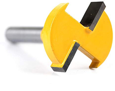 T-Slot Router Bit, Cemented Carbide Woodworking Milling Cutter for Hardwood, Cork, Synthetic Wood Processing(27mm-Yellow)