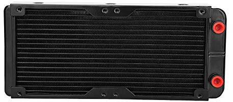 Hopcd 240mm G4/1 Computer Radiator Aluminum 18 Tube Heat Exchanger Radiator Universal Water Cooling Radiator for CPU LED Heatsink