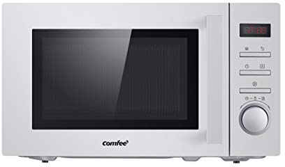 Comfee CMSN 20di si Mikrowelle / Solo-Mikrowelle mit Express-Funktion/ 8 voreingestellte Menüs/ Timer/Innenbeleuchtung/ LED-Digitalanzeige/20L / 700W /Silber