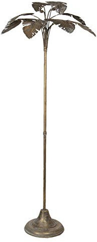 165cm LED Metal Floor Lamp Light Palm Leaf Design Gold 40w Inline Switch