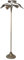 165cm LED Metal Floor Lamp Light Palm Leaf Design Gold 40w Inline Switch