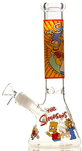 Glass Bong with percolate, Mini Bong with 14.5mm Bong Bowl Height 20cm Weight 400g Glass Pipe for Smoking Bongs Nicotine Free