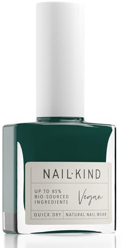 NAILKIND Green Nail Polish - Snake Charmer - Bright Nail Varnish - Vegan Nail Lacquer + Peta Certified + Cruelty Free - Quick Drying & Long Lasting - Chip Resistant Manicure - 8ml