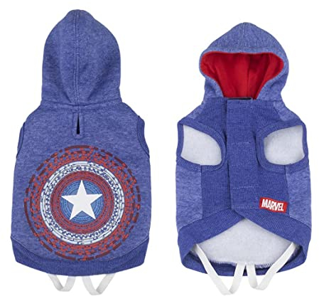 Cerdá - ForFanPets Hunde Zubehör | Hundekleidung Captain America Hundejacke - Offizielle Marvel Lizenz, XXS