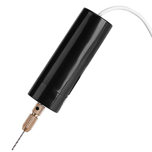 Mini Perceuse à Bijoux Mini Perceuse à Main électrique Micro, Perceuse Portative à Main DC 5V pour le Perçage de Panneaux D'aluminium en Papier Plastique en Bois, pour PCB 0,7 à 1,3 Mm, Outil de Mandr