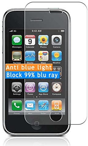 Vaxson 4 Stück Anti Blaulicht Schutzfolie kompatibel mit Apple iphone 3 3GS 3G Display Bluelight folie folien Displayschutzfolie ( nicht Panzer Schutz Glas folie SchutzGlas nicht PanzerGlas ) Neue