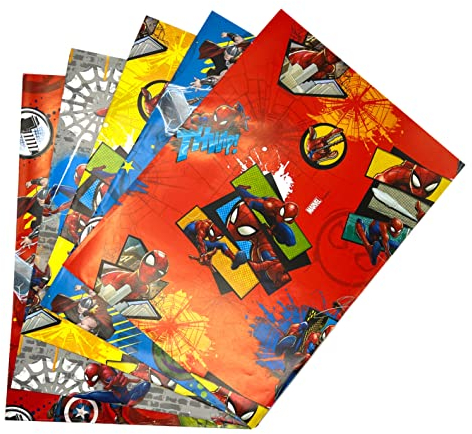 ARKRAFT Geschenkpapier 6 Blatt XXL 90 x 65 cm für Kinder zum Superhelden malen(MV)