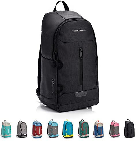 meteor 10 und 20L Kühlrucksack Kühltasche Isolierter Rucksack Lunchrucksack Kühlbox Picknickrucksack Eiscampingtasche Picknicktasche Outdoor Reisetasche (10L, Sea/Grün), Schwarz, 10 l