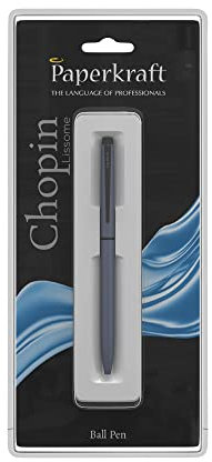 Paperkraft Chopin Lissome 04030334 Kugelschreiber, Unterschrift Stift Metall, elegantes und klassisches mattes Blau, hochwertiges Geschenk, ideal für Profis, offizielle Meetingsutensilien