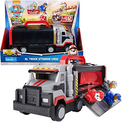 PAW PATROL Big Truck Pups Truck Al + 3 Spielfiguren, 6066046, Schwarz,silberne