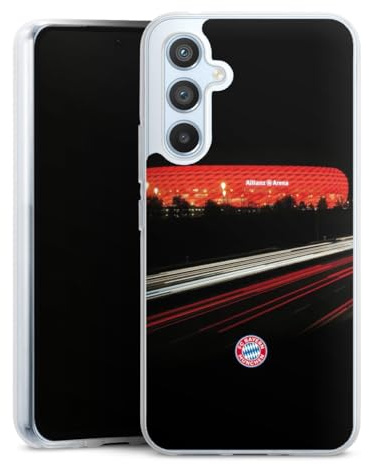 Silikon Hülle kompatibel mit Samsung Galaxy A 54 5G Case transparent Handyhülle FC Bayern München FCB Stadion