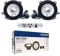 Kit Set para Alpine SXE-1350S Sistema DE 2 VÍAS 13,00 cm 130 mm 5 Altavoces Grises 40 vatios rms y 250 vatios máx. impedancia 4 Ohm, por par + 5 Pegatinas Gratis