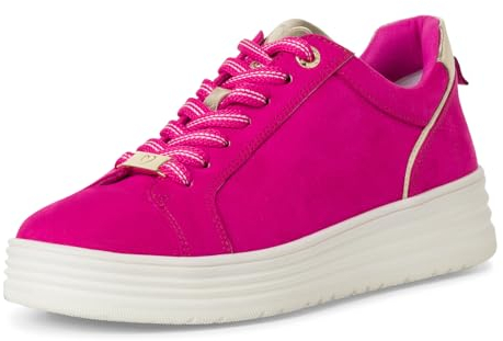 MARCO TOZZI Sneakers con Zeppa Donna con Lacci Comode, Rosa (Pink Comb), 37 EU