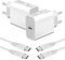 2-Pack 25W USB C Ladegerät Ladekabel für Samsung Galaxy S24/S25 Plus/S23 FE/S22 Ultra S21/A16 5G/A54 A53 A34 A33 A14 A23 A36 A52 A13,Note 20,Typ C Handy Schnellladegerät Netzteil Ladestecker Stecker