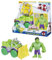 SPIDEY AND HIS AMAZING FRIENDS Marvel Hulk Schmetter Truck, Action-Figur mit Fahrzeug und Accessoire, Vorschulspielzeug, grün