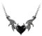 BKEPDY Herzkette Gotisch Halskette Halloween Halskette mit Herz Dämon Flügel Anhänger Halskette Gotisch Halskette Halloween Schmuck Geschenke für Frauen Mädchen (Schwarz)