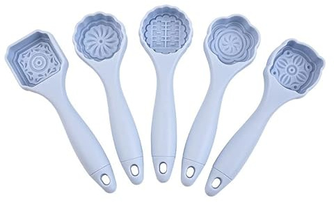 Set mit 5 Mondkuchenformen, Maamoul-Formpresse, Keksstempel, Kunststoff, orientalische Mondkuchenform, Nahöstlicher Kunststoff, Keksstempel zum Backen