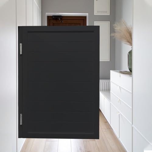 Saloontür Tür-Salon-Türen Schwingen, Einzelstangen-Pendeltür Weiß Schwarz, Dekorative Innentür für Speisekammer, Küche, Badezimmer, 16/23/27/30/35/39 ( Color : Black , Size : W70cmxH90cm(27.6x3