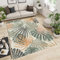 PAJEON Tapis de Design Feuilles De Palmier Tropicales Abstraites, 120 x 170 cm Tapis avec Dos en Caoutchouc Antidérapant, Paillasson Intérieur - pour Décor de Sol de Chambre à Coucher de Salon