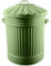 60L Sage Retro Bin Vintage Style Metal Dustbin with Lid Suitable for Indoor or Outdoor - Classic Bin Steel Dustbin for Animal Feed, General Waste, Storage and More - Sage - 60 Litre