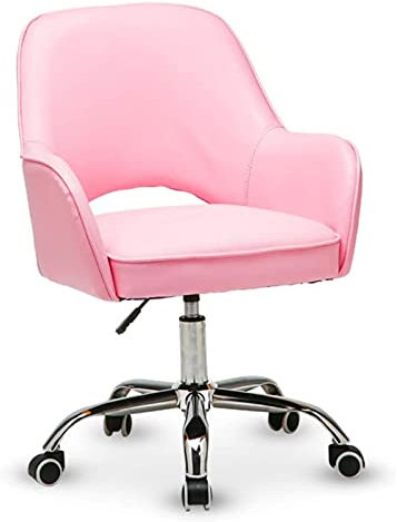 NATWEE Bürostuhl Samtstoffsitz Drehbarer Computerstuhl Bürostuhl Verstellbarer Tisch und Stuhl mit mittlerer Rückenlehne Ergonomischer Gaming-Stuhl Stuhl (Farbe: Rosa) It's so Kind of You