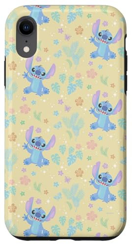 iPhone XR Disney Stitch Spring Easter Tropical Flowers and Butterflies Case
