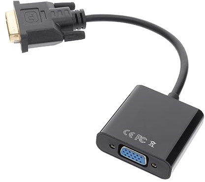 Homoyoyo Convertisseur Dvi-d Vers Vga Adaptateur Vidéo Dvi Mâle Vers Vga Femelle Pour Écran Pc Noir