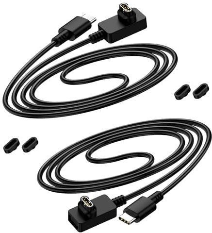 USB C Ladegerät ladekabel für Garmin Uhr Forerunner 55 45 935 945 965 Vivoactive 3 4 5, Fenix 7 6 6S 6X Pro 5 5S 5X Plus Venu sq 2 3 Instinct Approach, Garmin Uhr Ladekabel 2er Pack mit 4 Staubstecker