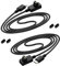 USB C Ladegerät ladekabel für Garmin Uhr Forerunner 55 45 935 945 965 Vivoactive 3 4 5, Fenix 7 6 6S 6X Pro 5 5S 5X Plus Venu sq 2 3 Instinct Approach, Garmin Uhr Ladekabel 2er Pack mit 4 Staubstecker