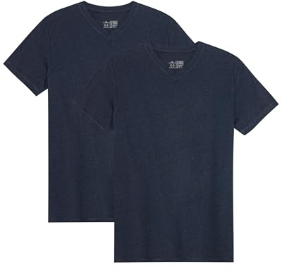 DANISH ENDURANCE Herren T-Shirt, V-Ausschnitt, 2er & 4er Pack | Kurzarm T-Shirt, Modal & Bio-Baumwolle, Weich & Atmungsaktiv mit Stretch, für Alltag & leichten Sport