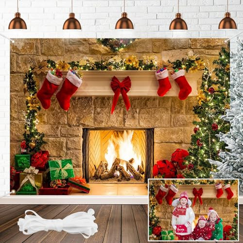 DTYGUIXE Weihnachten Kulissen, 210 x 150 cm Weihnachtshintergrund für Fotos Weihnachten Hintergrund Banner Wonderland Foto Weihnachten Hintergrund Banner für Weihnachtsfeier, Party, Geburtstag
