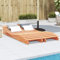 OHOOWOO Tumbonas Madera Maciza de Pino marrón 2 uds 205x60x31,5 cm,Hamaca de Madera para jardín y Piscina: cómoda y Robusta