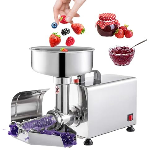 pealiritansemen Commercial Electric Tomato Strainer Machine, Jam Machine, Stainless Steel Fruit Milling Press Machine, Sauce Maker, With Strainer & Feeding Rod
