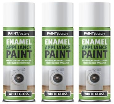 YSAMAX 400ML White Gloss Enamel Paint Spray, Fast-Drying Formula, Aerosol Format, Long-Lasting Protection, Protective Layer, Versatile Applications, (3 PCS)