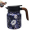 1000ml Thermos Teapot with Infuser, New Vintage Floral Pattern Tea Kettle Thermos with Handle 316 Stainless Steel Tea Pot with Lid for Hot Drinks