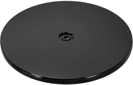 sourcing map 1Pack Acrylic Lazy Susan Turntable, 9 Spinner Lazy Susan Turntable Organizer, Acrylic Ball Bearing Rotating Tray for Pantry Spice Rack Decorating, Black