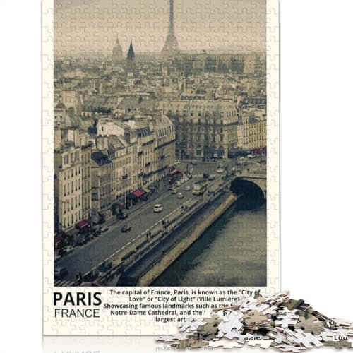 Puzzle mit 1500 Teilen für Erwachsene, Paris, Frankreich. Anspruchsvolle und knifflige Puzzles für Erwachsene und Kinder. 1500 Teile (85 x 57 cm)