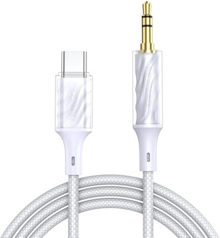 MOSWAG USB C zu 3.5mm Audio Aux Jack Kabel, Typ C zu 3.5mm Kopfhörer Stereo Kabel Kompatibel mit S20 Ultra S20+ Note 10 20, Google Pixel 4/5 XL, OnePlus 7Pro 8Pro, Moto Z und Galaxy Note 10