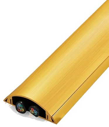 UZAMIRLEX Cable Trunking Self Adhesive, Ground Cable Trough Pack Of 2 1m Multiple Sizes Multicolor(Gold,3#)