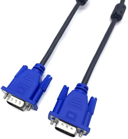 YCSONLY 1.5m VGA Cable, VGA to VGA Male to Male Monitor Cable, Computer Display Projector Connection Lead for PC, Laptop, Monitor, Projector & HDTV